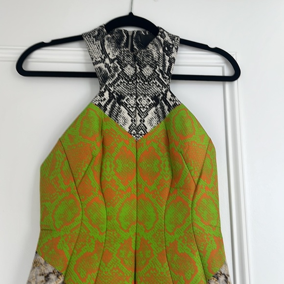 Josh Goot Snake Print Sculpt Racer Back Dress S US4/AUS 8 Australian Dion Lee - Picture 3 of 8